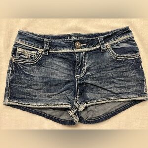 Maurices stretch distressed boho Jean denim shorts plus size 20 2X